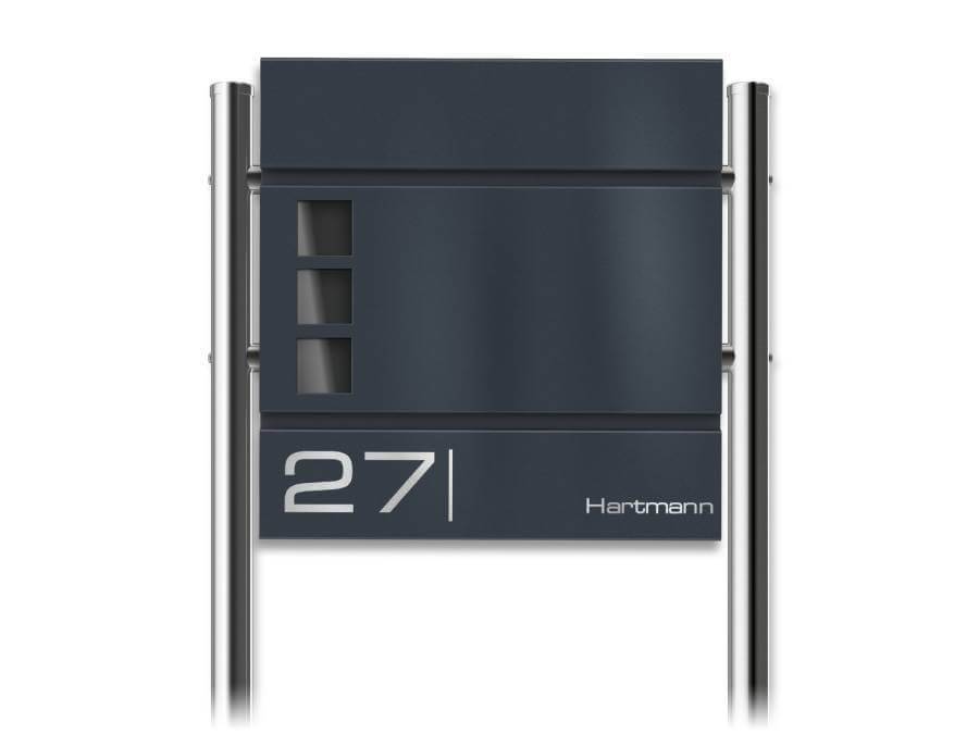 Standbriefkasten Metzler Cube Nahaufnahme