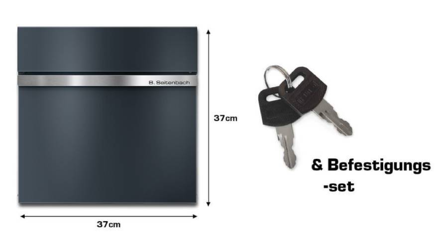 Metzler Briefkasten Stelio Abmessung mit Lieferumfang