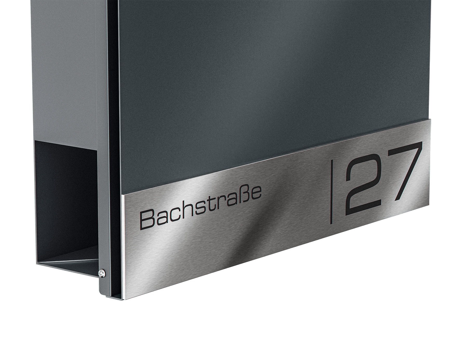 Metzler Briefkasten Siebert Gravurleiste Edelstahl
