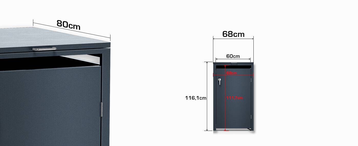 Metzler Mülltonnenboxen maße
