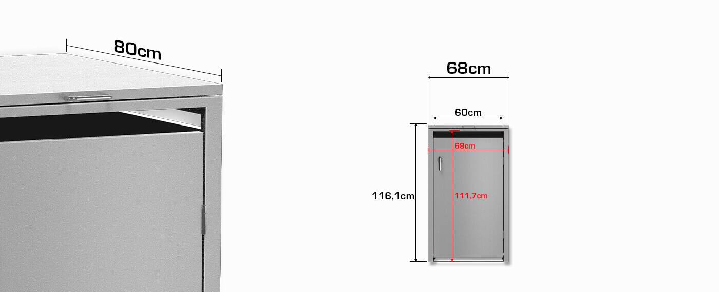 Metzler Mülltonnenboxen Grau Abmessungen