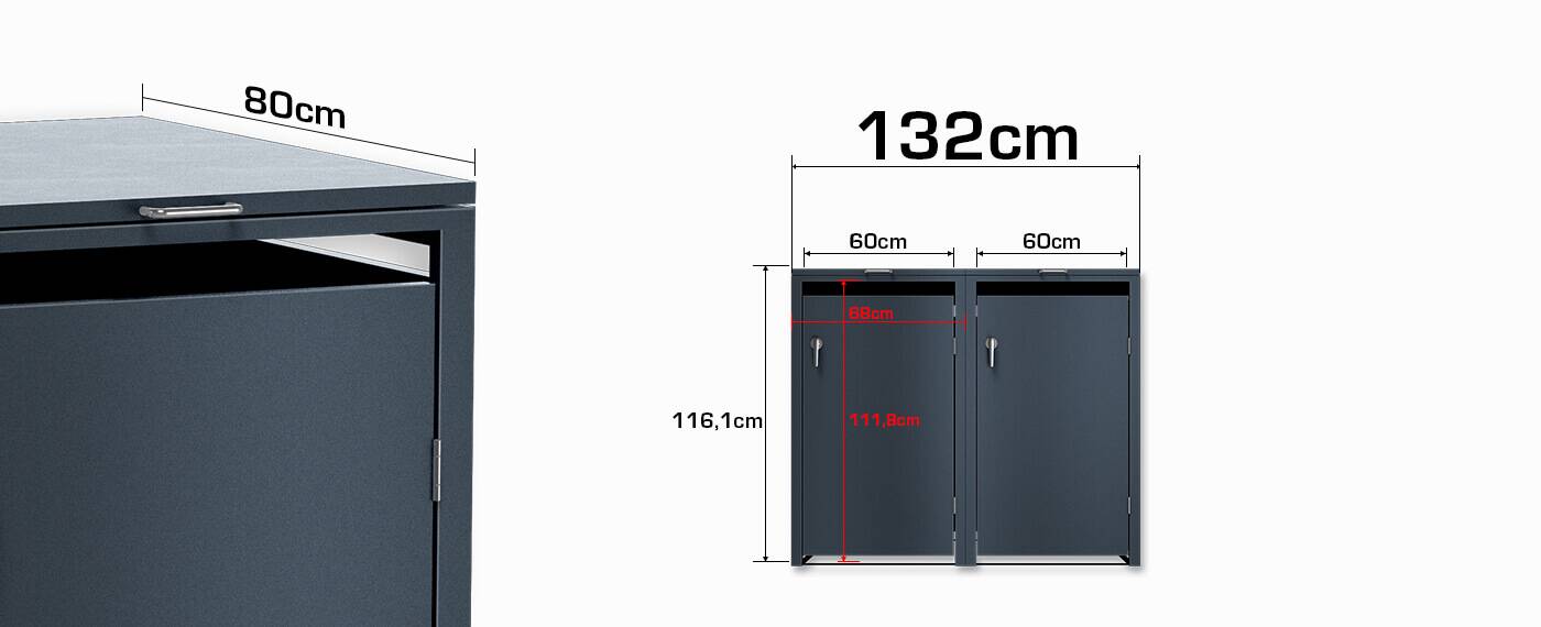 Metzler Mülltonnenboxen maße