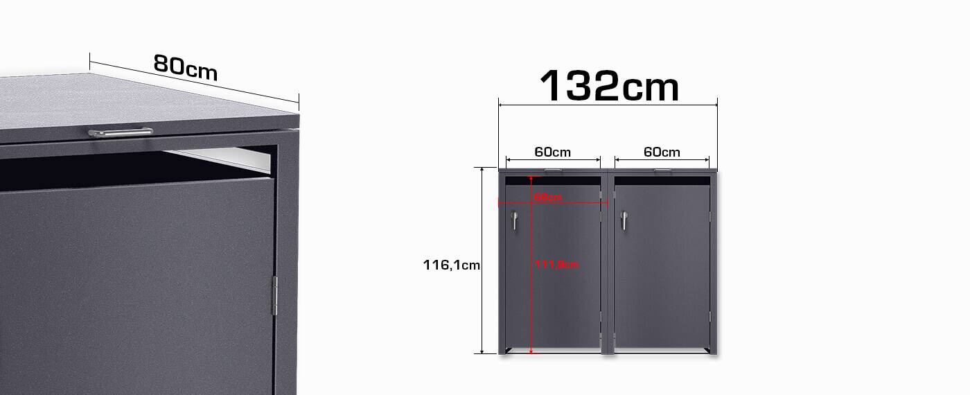 Mülltonnenboxen Eisenglimmer Abmessungen
