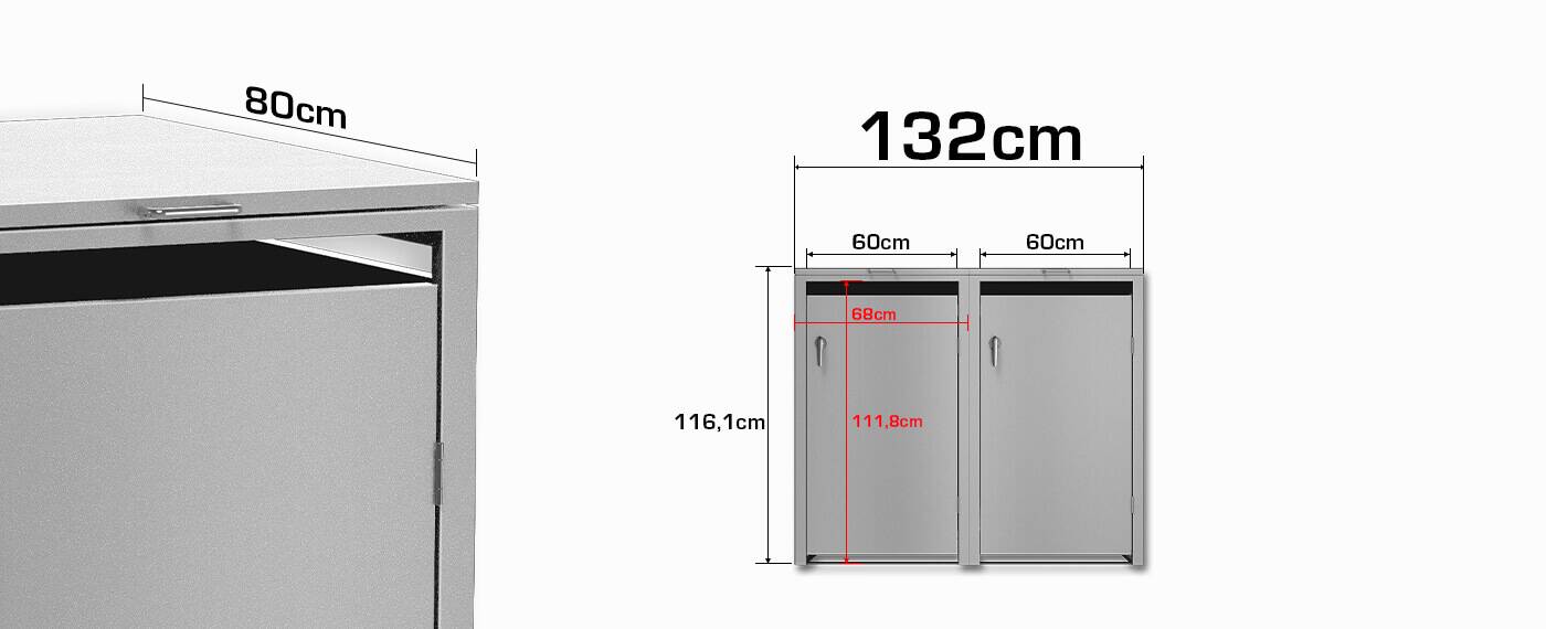 Metzler Mülltonnenboxen Grau Abmessungen