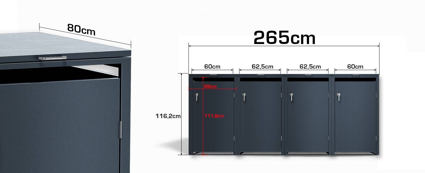 Metzler Mülltonnenboxen maße