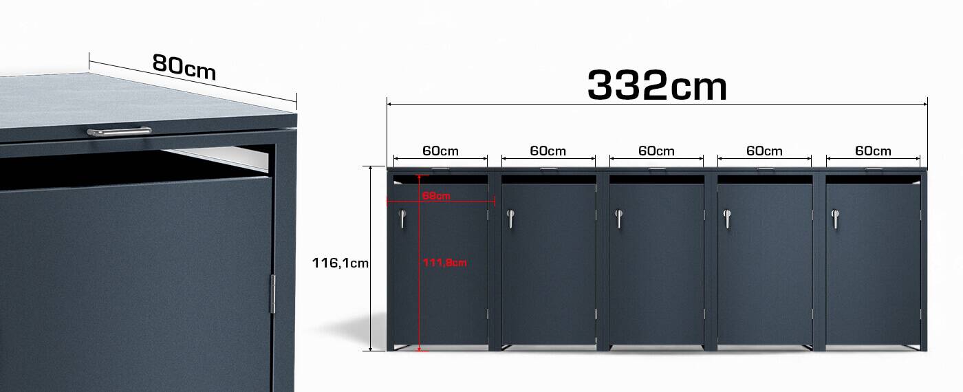 Metzler Mülltonnenboxen maße