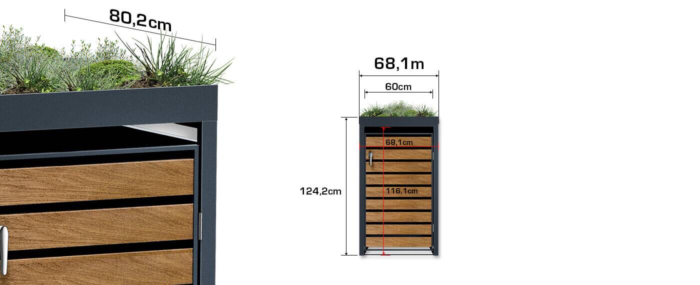 Mulltonnenboxen sizes