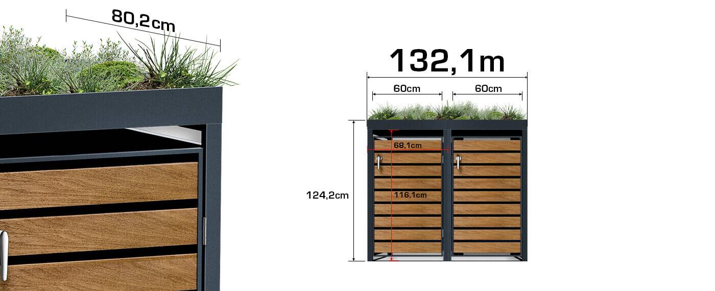 Mulltonnenboxen sizes