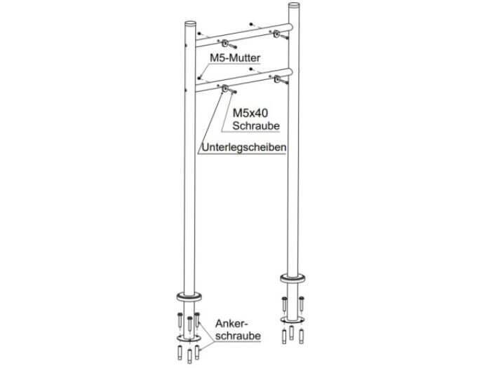 Skizze Standbriefkasten beschriftet