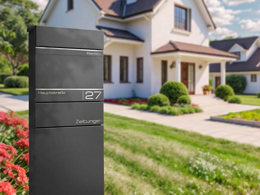 Metzler Standbriefkasten in Eisenglimmer - Alves 2 Hauseingang