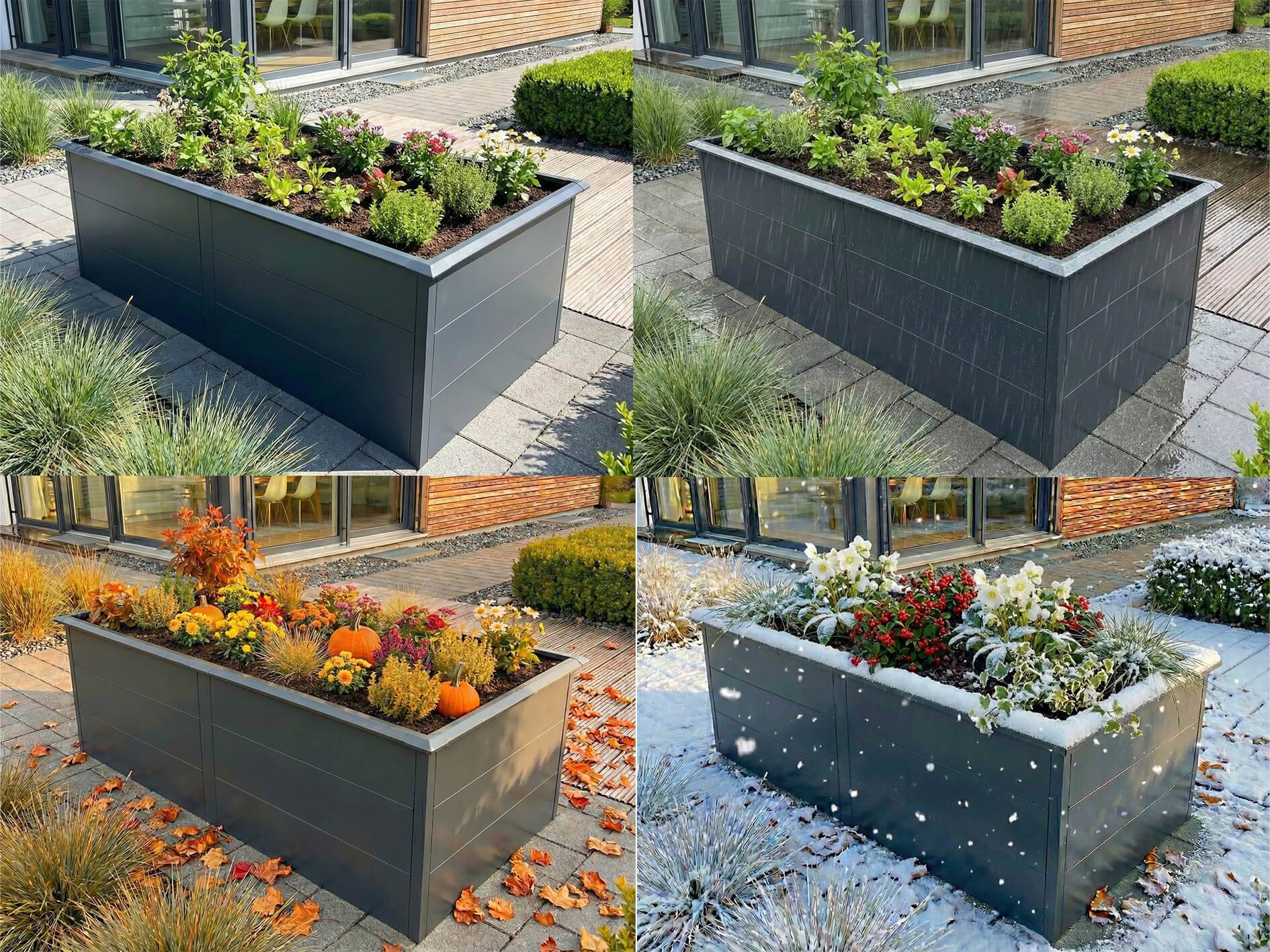 Metzler modulare Wärmepumpenabdeckung am Hauseingang