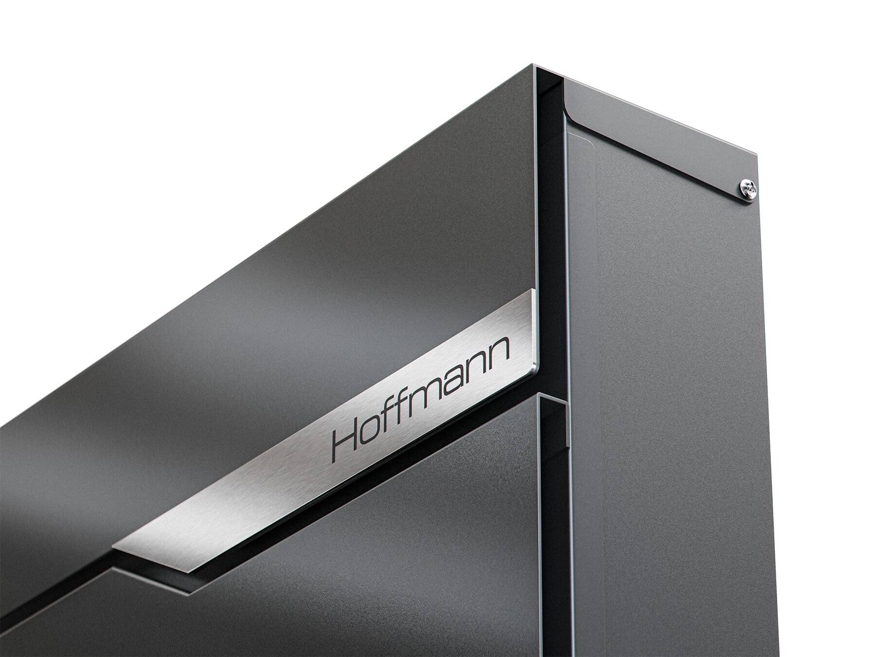 Metzler Briefkasten Anthrazit Nahaufnahme Hausnummer