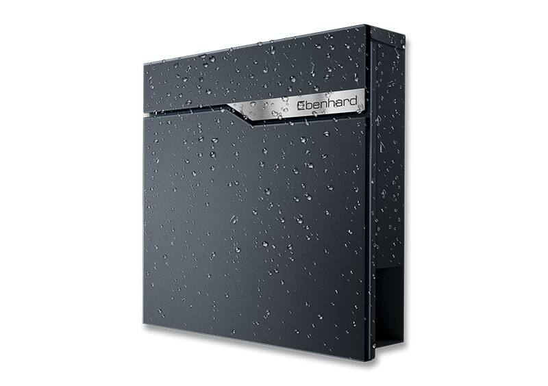 Metzler Briefkasten Anthrazit mit Briefen