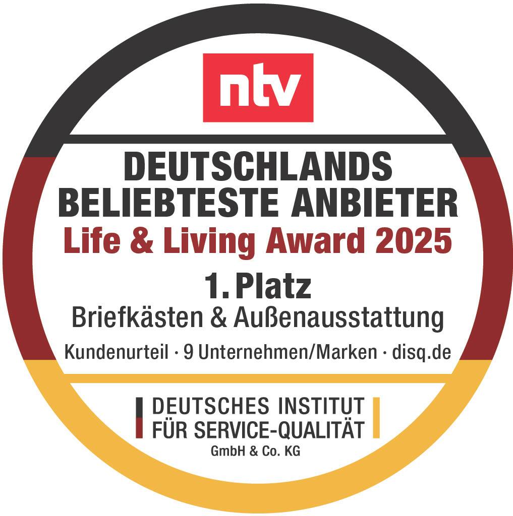 Deutschlands beliebtester Hersteller für Briefkästen