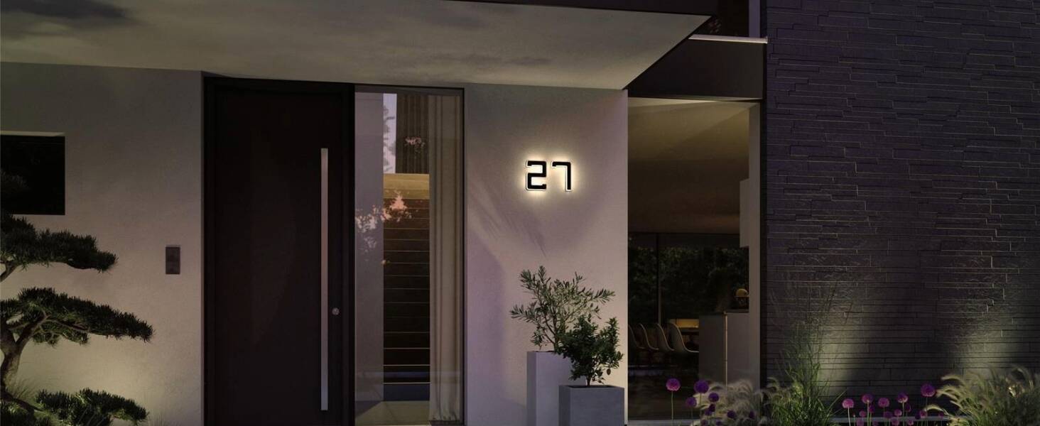 Paulmann LED Solarhausnummer mit integriertem Akku