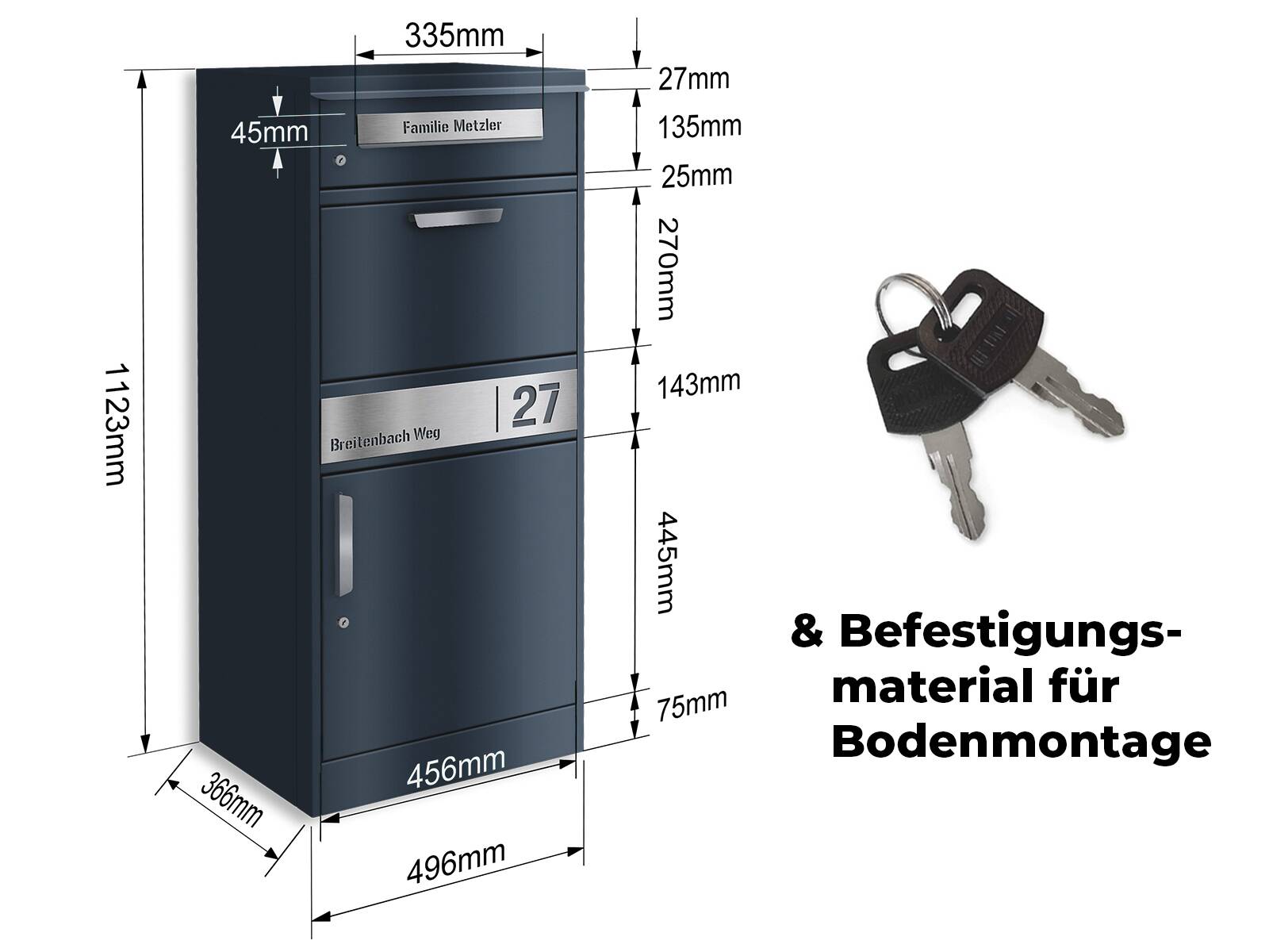 Befestigungs-material fur Bodenmontage