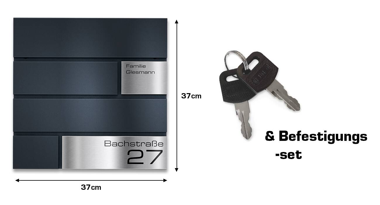 Metzler Briefkasten Modell-G Lieferumfang