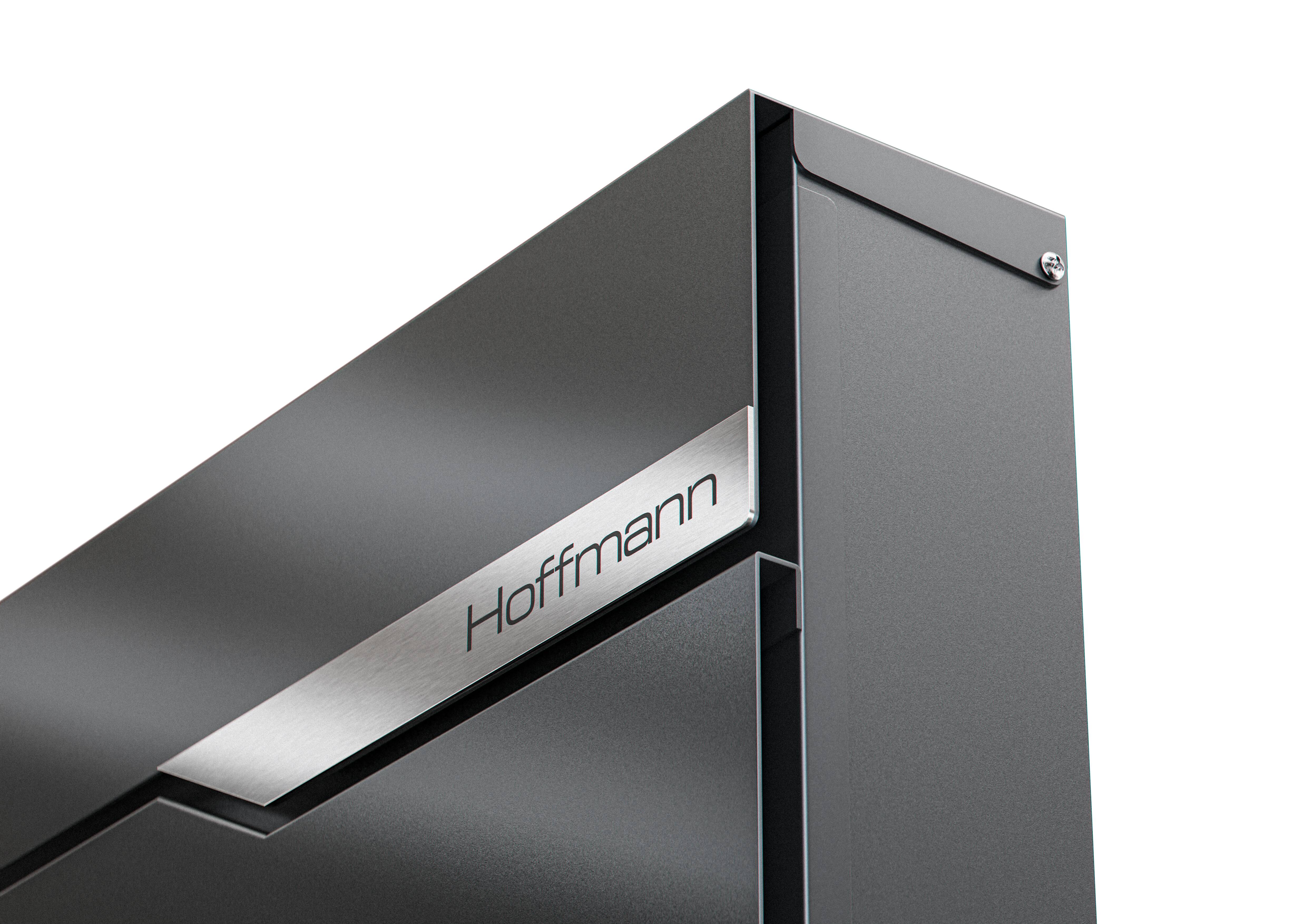 Metzler Briefkasten Anthrazit Nahaufnahme Hausnummer