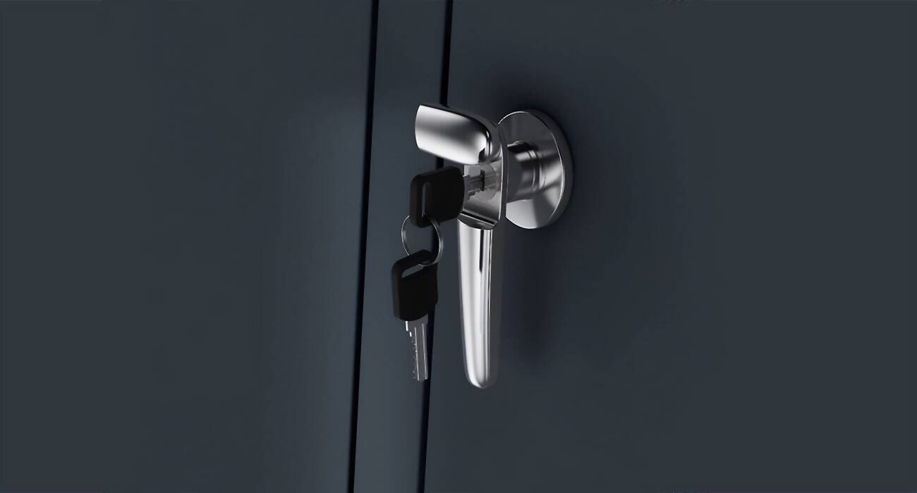 Metzler Mülltonnenboxen Türgriff mit verstecktem Schloss