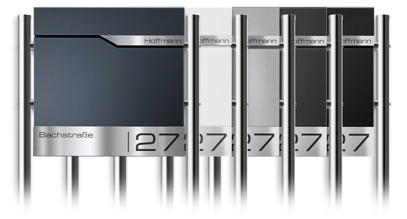 Standbriefkasten in verschiedenen Farben