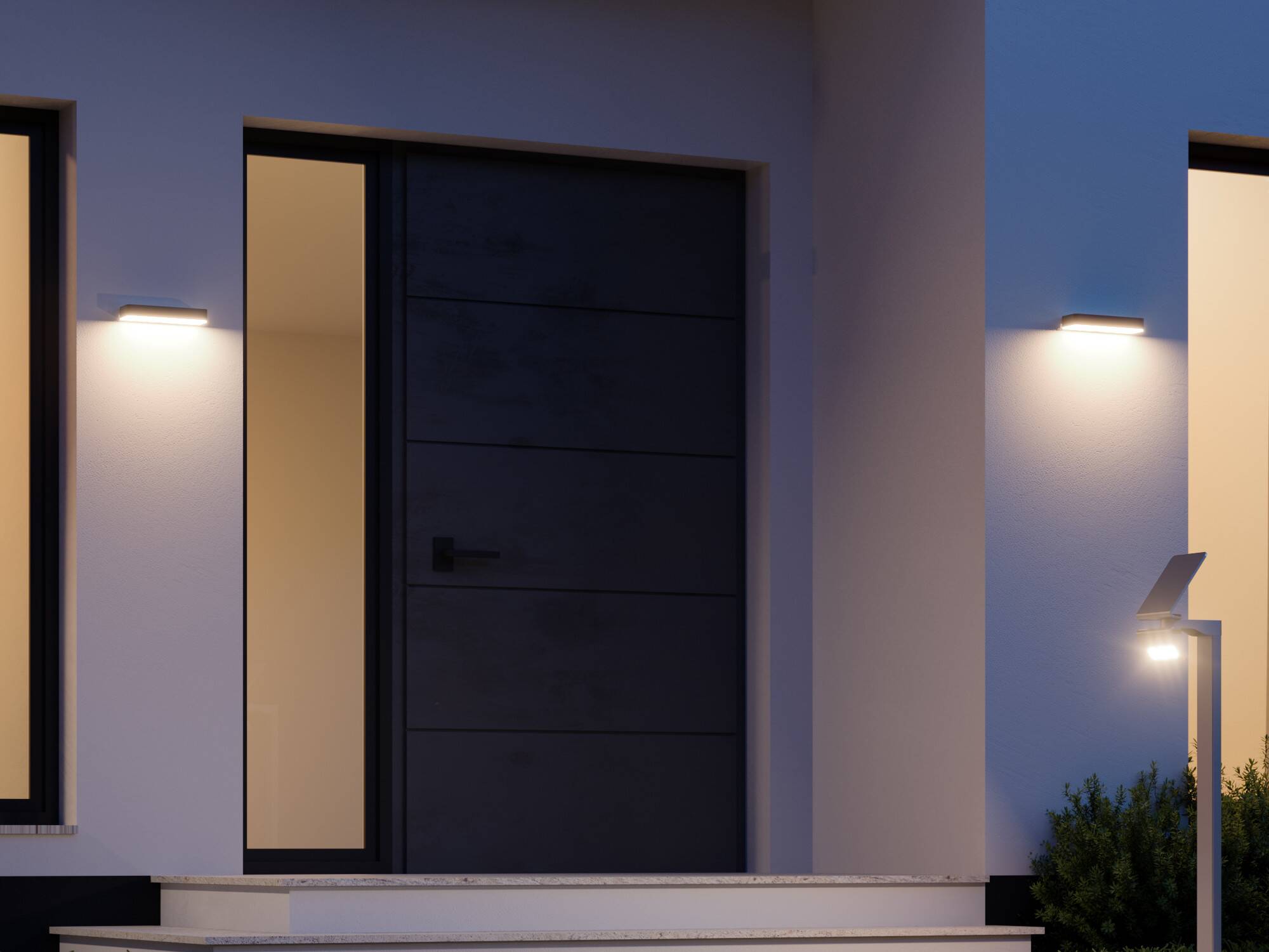 Beleuchtete Hausnummer die ganze Nacht