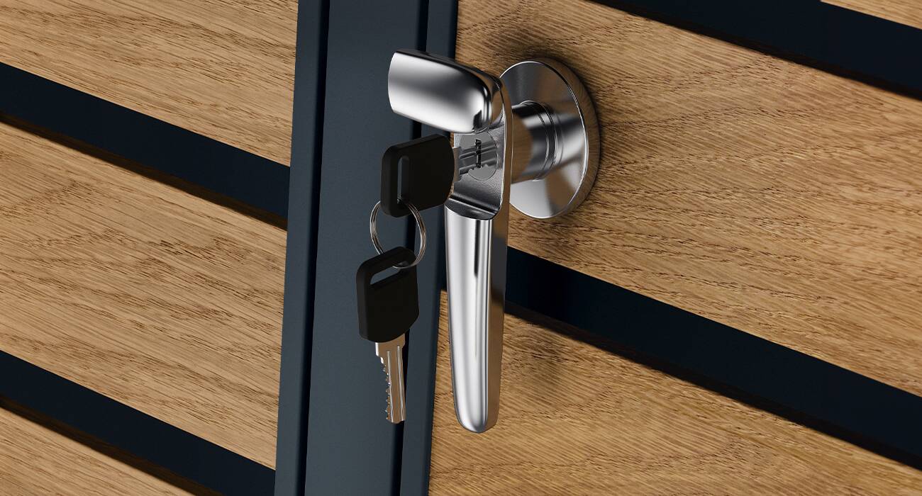 Türgriff mit verstecktem Schloss