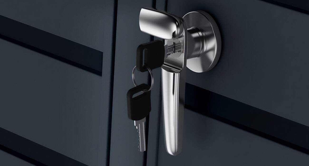 Türgriff mit verstecktem Schloss