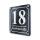Numéro de maison quadratique en anthracite RAL7016 avec gravure