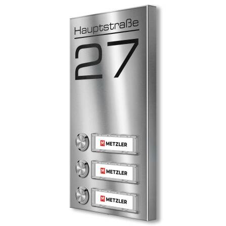 Metzler Funkklingel Edelstahl austauschbare...