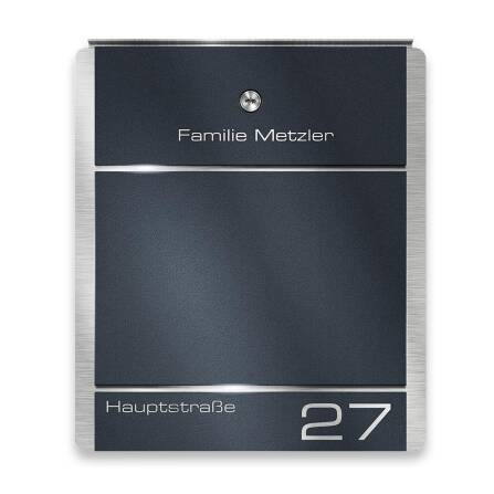Metzler Briefkasten aus Edelstahl | personalisiert mit...