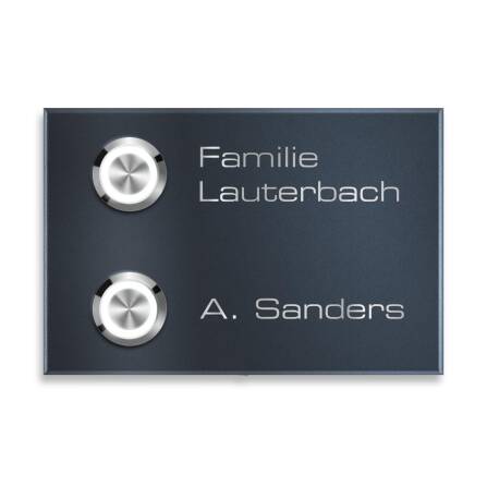 Metzler Klingel Aufputz Zweifamilienhaus Gravur | RAL...