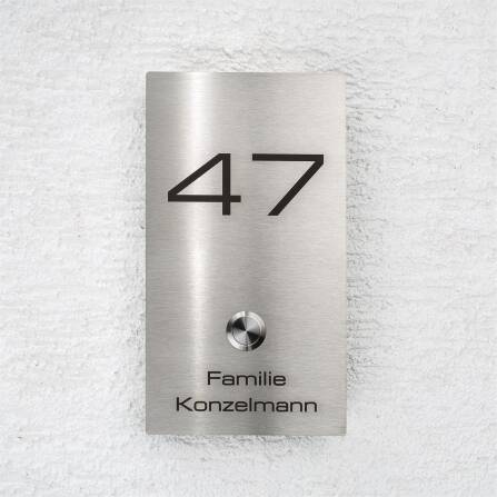 Metzler Türklingel Edelstahl Gravur LED-Taster |...