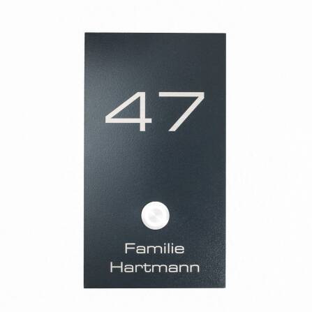 Ersatz Namensschild Anthrazit "anAU-Caesar4"