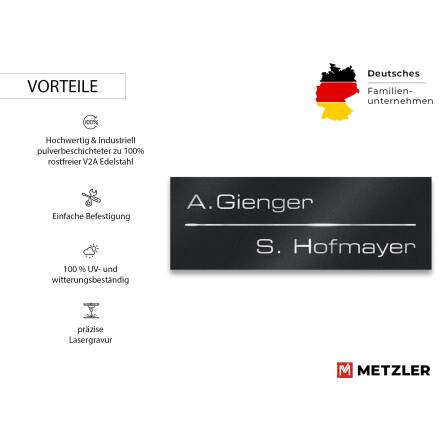 Targhetta in acciaio inossidabile nero con incisione laser