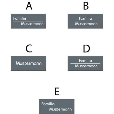 Namensschild mit Gravur aus Edelstahl