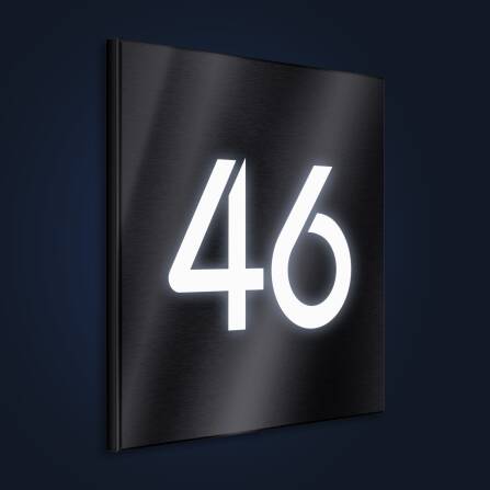 LED- Hausnummernschild aus Edelstahl