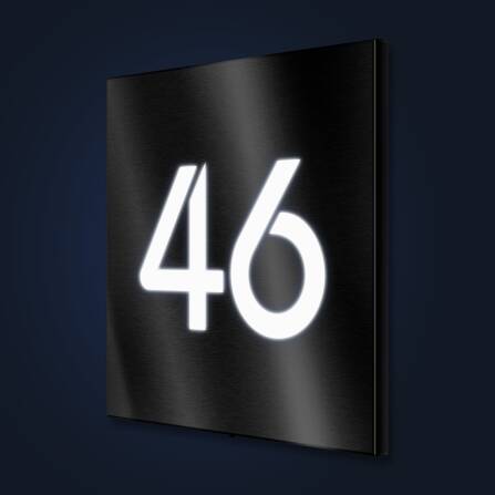 LED- Hausnummernschild aus Edelstahl
