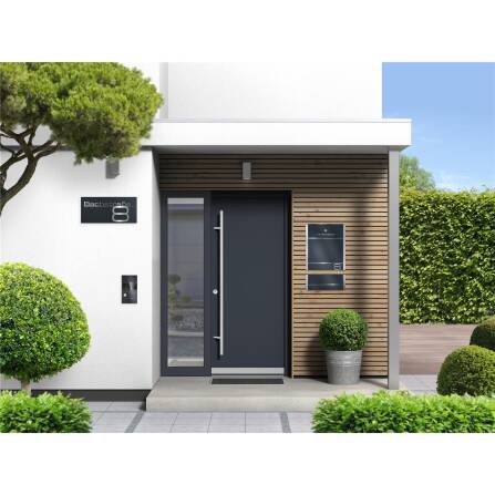 Metzler Design Funkklingel Anthrazit Gravur | Ava Slim