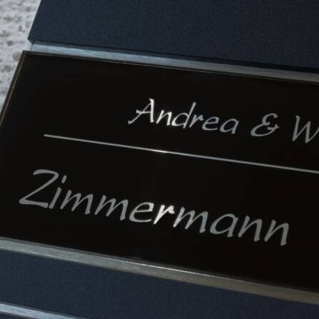 Metzler Design Funkklingel Anthrazit Gravur | Ava Slim