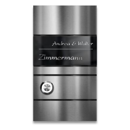 Metzler Design Funkklingel Edelstahl Gravur | Ava Slim