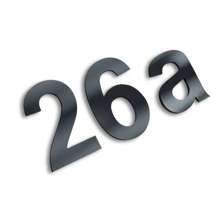 Metzler Hausnummer | Acrylglas | Arial | Anthrazit matt |...