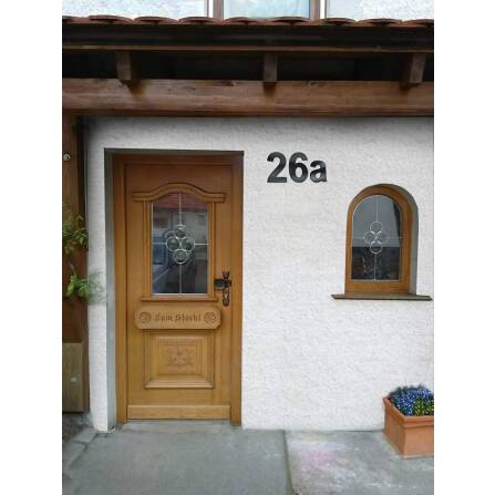 Metzler Hausnummer | Acrylglas | Arial | Anthrazit matt | Höhe 15 - 30 cm