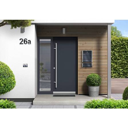 Metzler Hausnummer | Acrylglas | Arial | Anthrazit matt | Höhe 15 - 30 cm