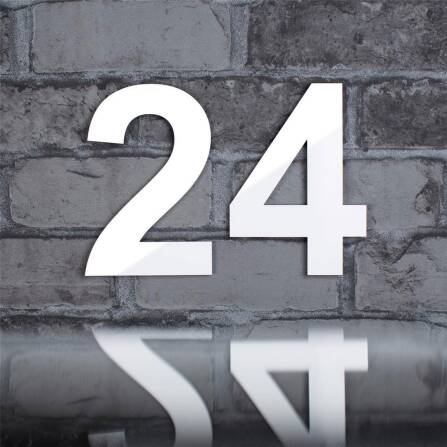 Metzler Hausnummer | Acrylglas | Arial | Glänzendes...