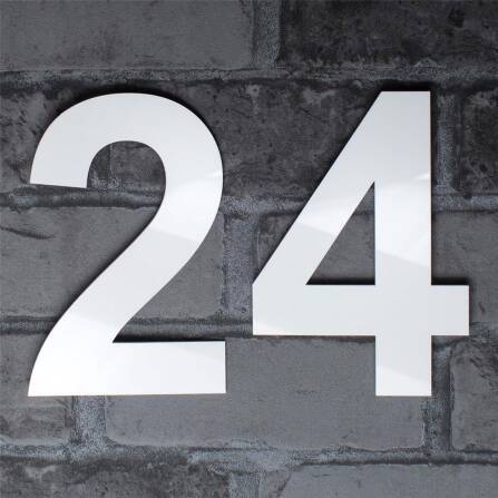 Metzler Hausnummer | Acrylglas | Arial | Glänzendes...