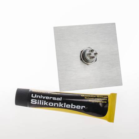 Metzler Design Campanello Antracite Vetro Acrilico Incisione | Ava Slim