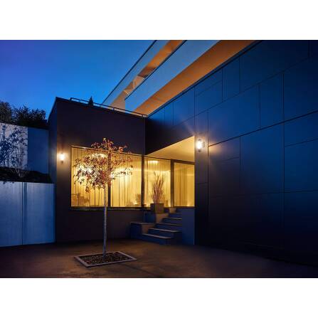 LED Außenleuchte | Anthrazit | Edelstahl Hausnummernschild | Steinbach