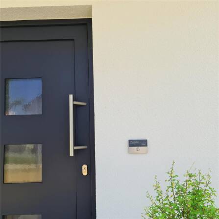 Metzler Campanello Antracite Acciaio Inox LED-3D-Targhetta Nome | Sora