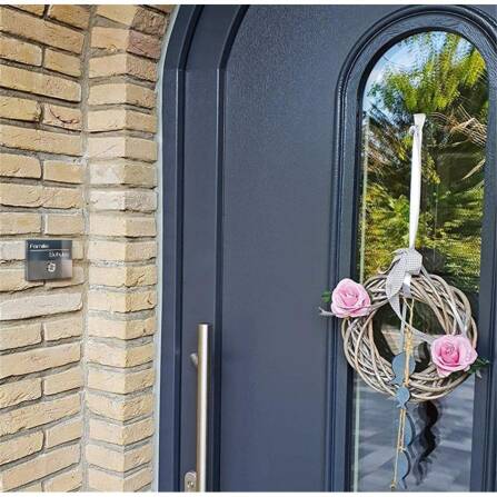 Metzler Campanello Antracite Acciaio Inox LED-3D-Targhetta Nome | Sora