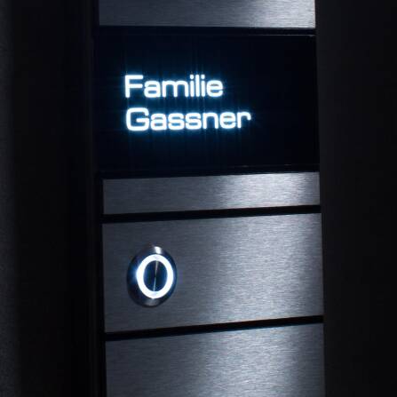 Metzler Türklingel Edelstahl Schwarz LED-Beleuchtung | Theo